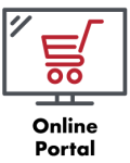 A shopping cart icon on a computer screen. This image represents online shopping and e-commerce.